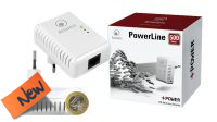 Adaptador powerline Atlantis 500Mbps homeplugAV branco