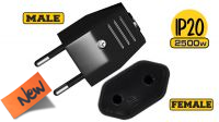 Tomada tipo Europlug branca sem cabo