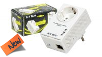 Adaptador Powerline com tomada Schuko Ethernet 200Mbps