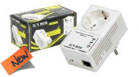 Adaptador Powerline com tomada Schuko Ethernet 500Mbps