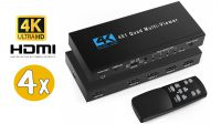 HDMI Multiviewer 4in1 Video Splitters 5 Modos 4K@30Hz com comando