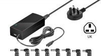 Transformador universal portátil  60W conector UK 9.5V-20V con 8 puntas max. 4.5 A