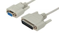 Cabo adaptador DB25-DB9 vulcanizado M/F