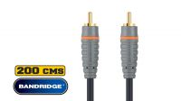 Cabo de audio digital coaxial RCA Macho a Macho goldplated 24k 2m