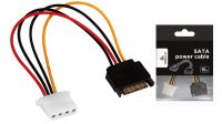 Adaptador de alimentación SATA Macho a Molex 4 pines, Hembra, 0.15m