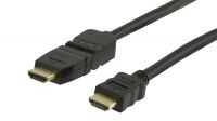 Cabo HDMI High Speed com ethernet e 1 conector rotativo preto 3m