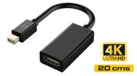 Cabo mini DisplayPort a HDMI  M/F negro 4k  0.15 m.