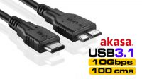 Cabo USB 3.1 tipo C - micro B 1m
