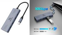 Hub USB C 3.2 Gen 2 M - 4 x USB C   0.18 m.