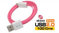 Cable slim USB A Macho a Micro USB B Macho rosa 1m