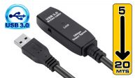 Repetidor de sinal USB 3.0 cabo extensão A Macho a A Fêmea
