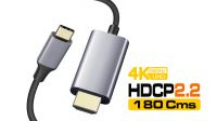 Cabo de monitor USB 3.1 Macho a HDMI Macho 4K*2K@60Hz Full HD preto 1.8m