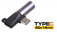Adaptador USB C para conector Jack 3.5 + USB C H negro