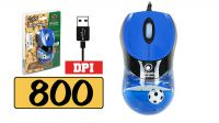 Ratón óptico Atlantis para niños Fútbol 800 dpi USB