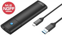 Caixa externa SSD M2 NGFF saída USB 3.0 preta