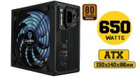Fonte de alimentação DeepPower 650W 80+ Bronze APFC ventilador 140mm preto