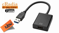 Adaptador USB 3.0 a HDMI Negro 26cm