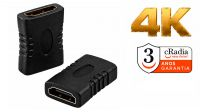 Adaptador cRadia HDMI F/F 4K@60Hz preto