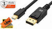Cabo cRadia mini DisplayPort a DisplayPort V1.2  4K@30Hz preto 1.80 m.