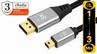 Cabo mini DisplayPort a DisplayPort V1.4   8K@60Hz,4K@120Hz preto