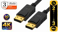 Cabo Cradia monitor Displayport 1.2 4K 60Hz 4096x2160 M/M preto
