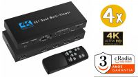 HDMI Multiviewer cRadia 4in1 Video Splitters 5 Modos 4K@30Hz com comando