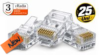 Conector modular cabo plano UTP Cat6 (25)