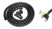 Organizador de cabos flexível aberto 22mm 2m