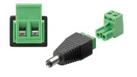 Conector DC Macho removível para câmaras de segurança CCTV