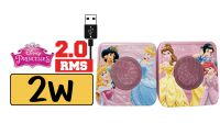 Colunas 2.0 USB jack 3.5 mm Princesas Disney