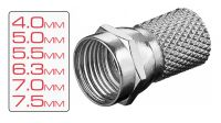 Conector tipo "F" de aplicação rápida (5uni)