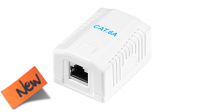 Caixa de superfície 1x RJ45 FTP Cat.6A Krone (53x40x30mm) ent. inf. branca