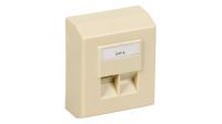 Caixa de superfície UTP DUAL+, Cat. 6 Marfim