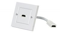Tomada HDMI para embutir em calha com cabo 16cm