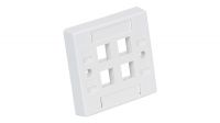 Embellecedor 85 x 85 mm 4 puertos marfil