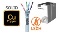 Bobine de cabo S/FTP Cat.6A 23AWG LSZH sólido cinza 305m