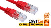 Cabos de rede UTP Cat. 5E vermelhos