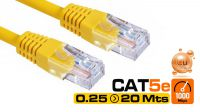 Cabo de rede UTP Cat. 5E amarelo
