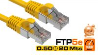Cabos de rede FTP Cat. 5E amarelos