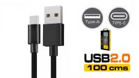 Cabo USB 2.0 A Macho a USB Tipo C macho 1m