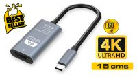 Cabo conversor USB 3.1C a HDMI máx. 4K*2K@60Hz preto 15cm