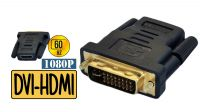Adaptador HDMI  F - DVI-I  M   dourado preto