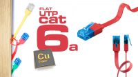 Cabo de rede Flat U/UTP Cat. 6A CU Vermelho