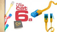 Cabo de rede Flat U/UTP Cat. 6A CU Amarelo