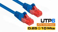 Cabos de rede UTP Cat. 6 Azuis