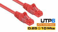 Cabos de rede UTP Cat. 6 vermelhos