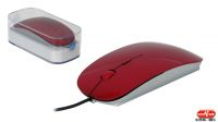 KL 1122 : Rato óptico Slim USB 800/1600 Dpi (Vermelho)