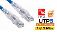 Cabo de rede UTP Cat. 6 Krone azul