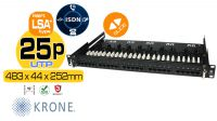 Panel KRONE de 19" para telefonía con 25 puertos PCB