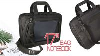 Mala para portátil 17" poliester preto